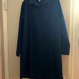 Dark blue, long sleeve dress, XL